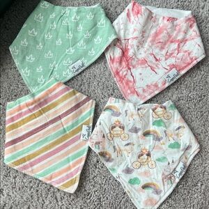 Copper Pearl Set of 4 Baby Bandana Bibs